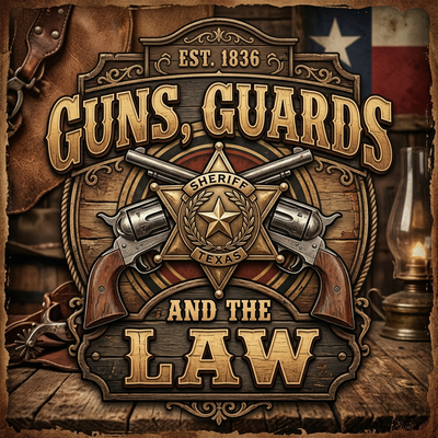 Guns, Guards, & the Law Podcast Logo